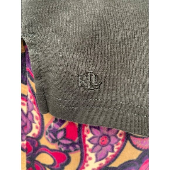 Lauren Ralph Lauren Black Short Sleeve‎ Scoop Neck Womens Top Size Large - Picture 7 of 9